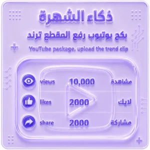 بكج يوتيوب رفع المقطع ذكاء الشهرة